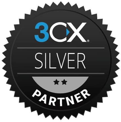 3CX Silver Partner badge awarded to One-Stop Communications